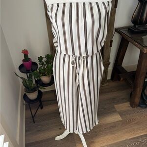 Veronica M Monochrome Striped Jumpsuit